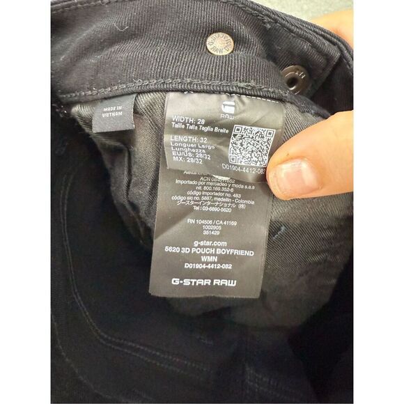 G-Star Black 5620 3D Pouch Boyfriend Jeans Size 28 - Picture 8 of 13